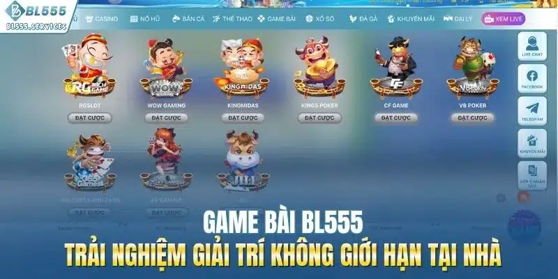 Game Bài BL555: Trải Nghiệm Game Bài Đổi Thưởng Uy Tín