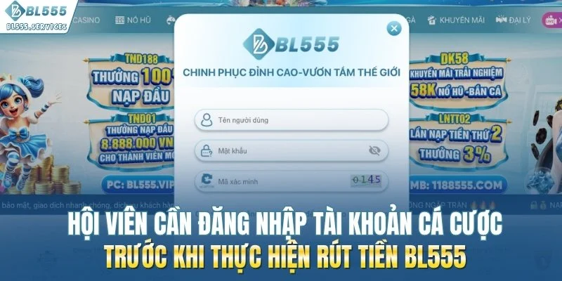 Hội viên cần đăng nhập tài khoản cá cược