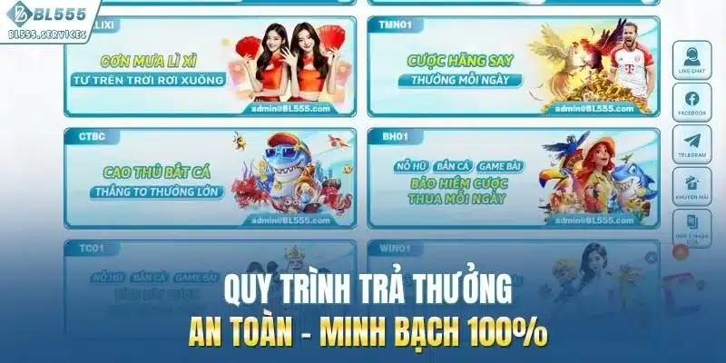 Quy trình trả thưởng an toàn - minh bạch 100%
