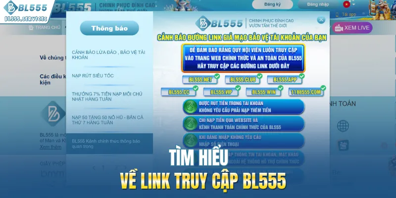 Tìm hiểu về link truy cập BL555